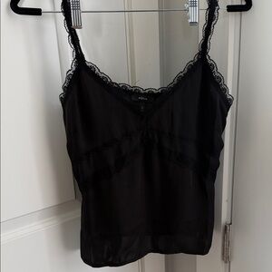 Aqua Black Lace Cami Top